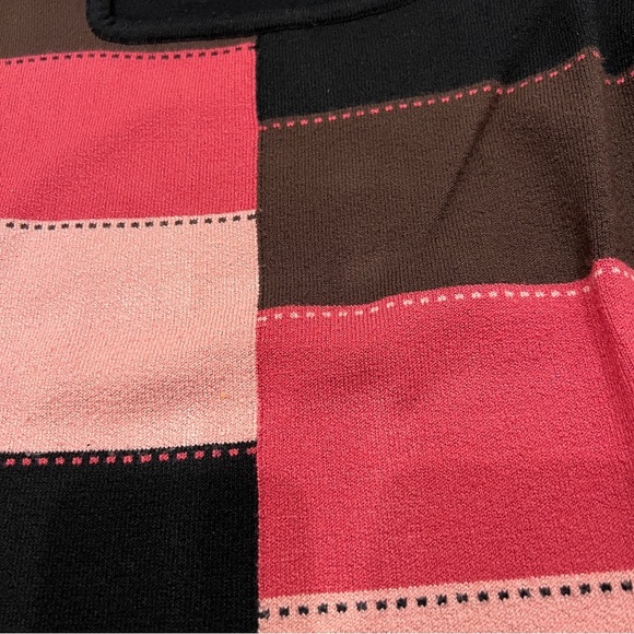 Geometric Color Block Pink Black Rose Brown Jersey Knit​ - Picture 3 of 7